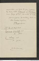 Nachlass Franz Steindachner, Brief und 2 Leihformulare vonP. Pappenheim an Franz Steindachner (25.09.1908), Inv.Nr. 382.05, Seite 3